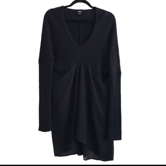 RUDSAK mixed media sweater black medium large - Picture 9 of 11